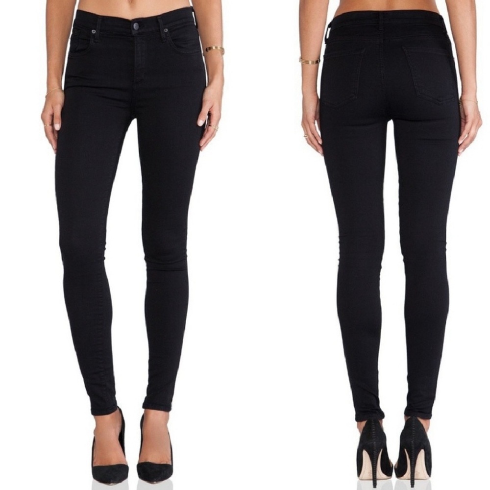 NWT Agolde Black Sophie Skinny High Rise Jeans